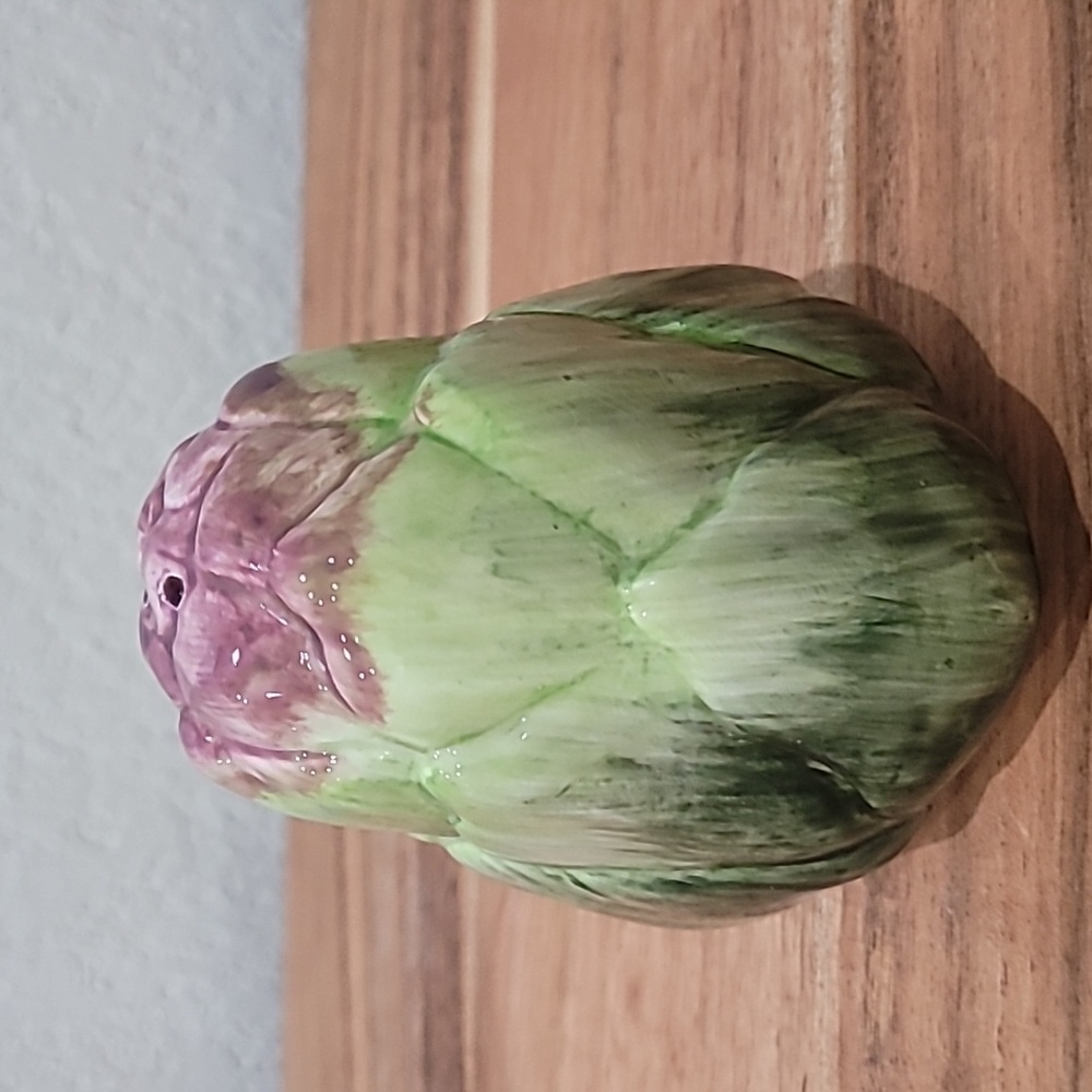 Fitz and Floyd Purple and Green Ceramic Artichoke